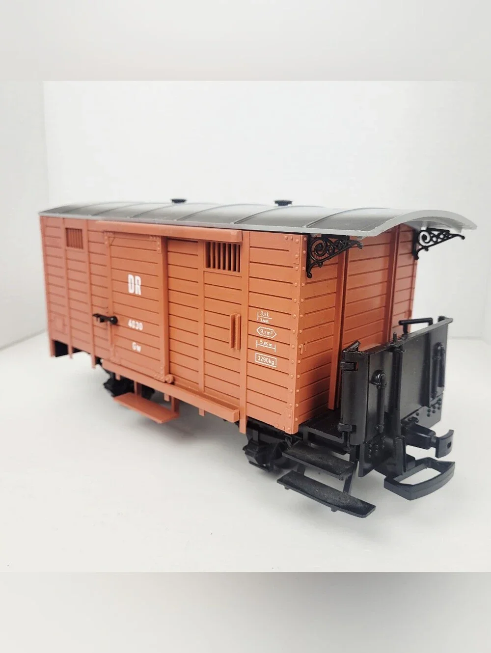 Vtg 70s LGB Lehmann 4030 Freight Car Boxcar G-Scale~Orange~Western Germany